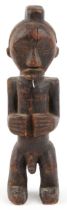 African tribal interest Kavengo lacquered carved wood fertility figure from Namibia, 37.5cm high :