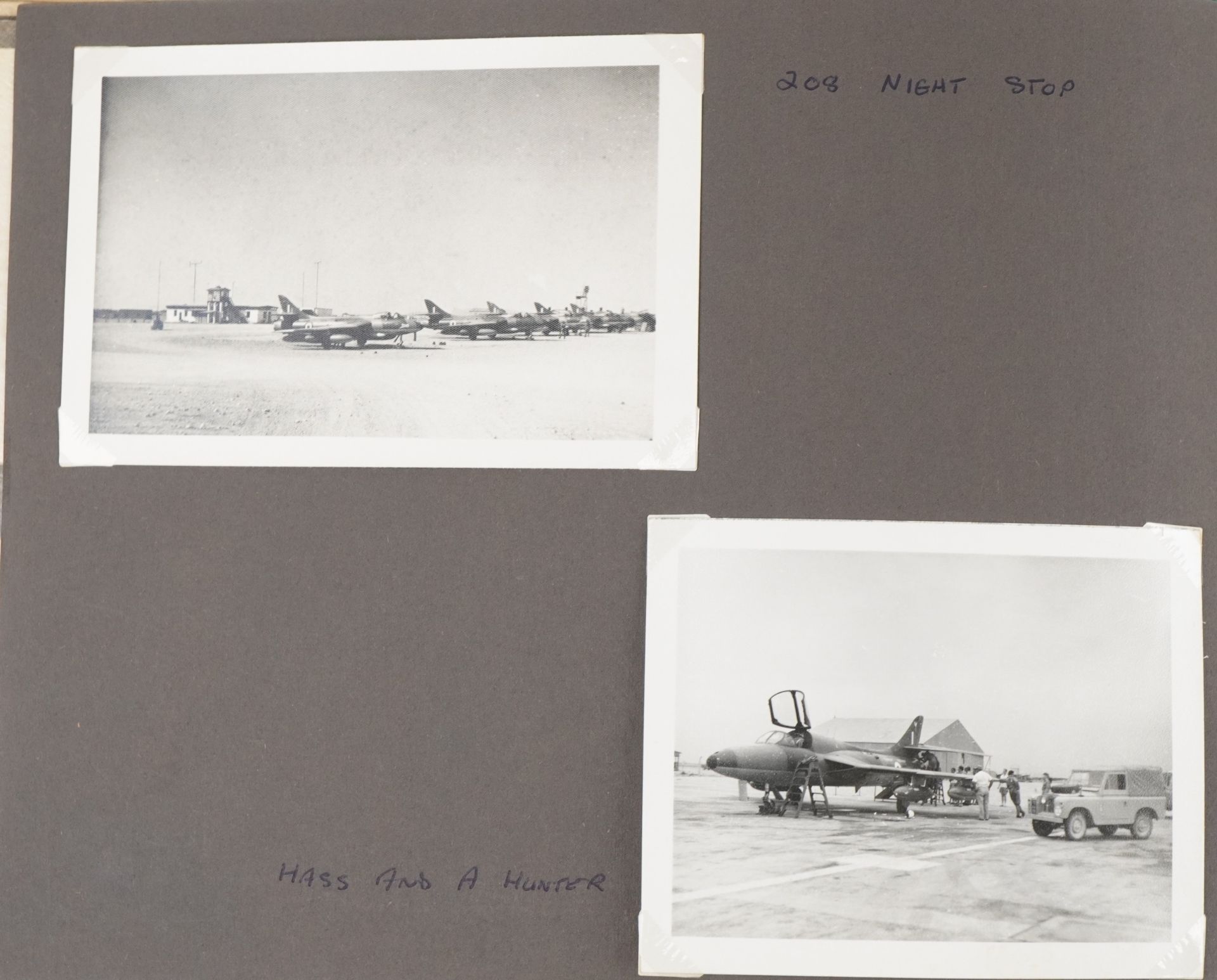 Military interest photographs arranged in an album relating to Royal Air Force Salalah, Dhofar, - Image 14 of 28