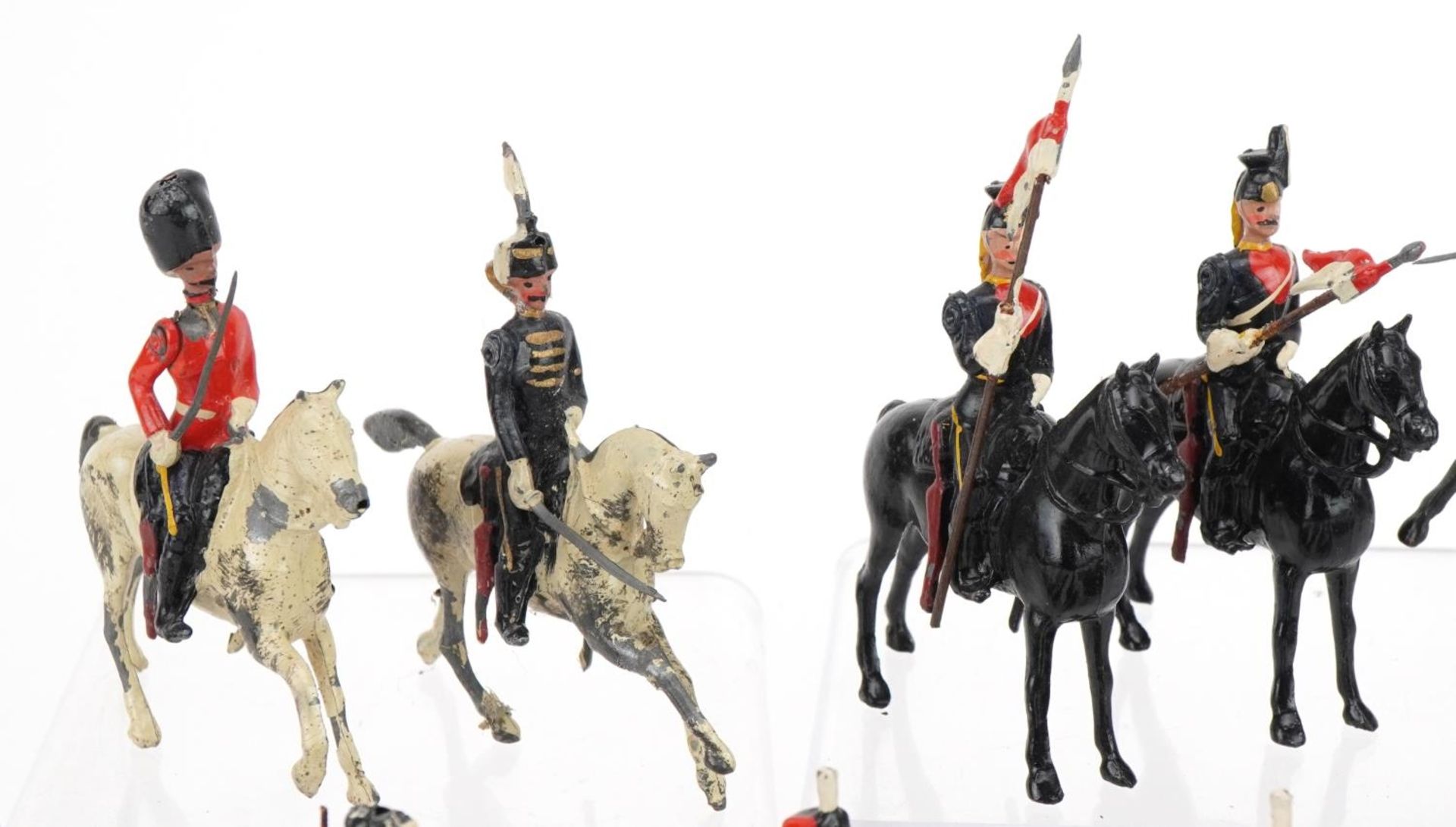 Collection of Britains hand painted lead soldiers on horseback including thirteenth Hussars and - Image 3 of 7