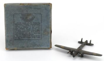 Vintage Dinky Toys diecast Armstrong Whitworth Whitley Bomber, (camouflaged) with box, no 62T :