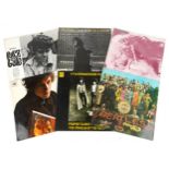 Vinyl LP records including Donovan, Bob Dylan, The Beatles and Tyrannosaurus Rex : For further