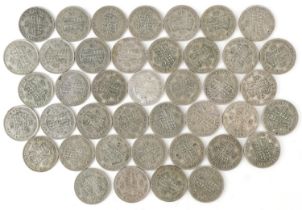 Collection of British pre decimal, pre 1947 half crowns, 570g : For further information on this