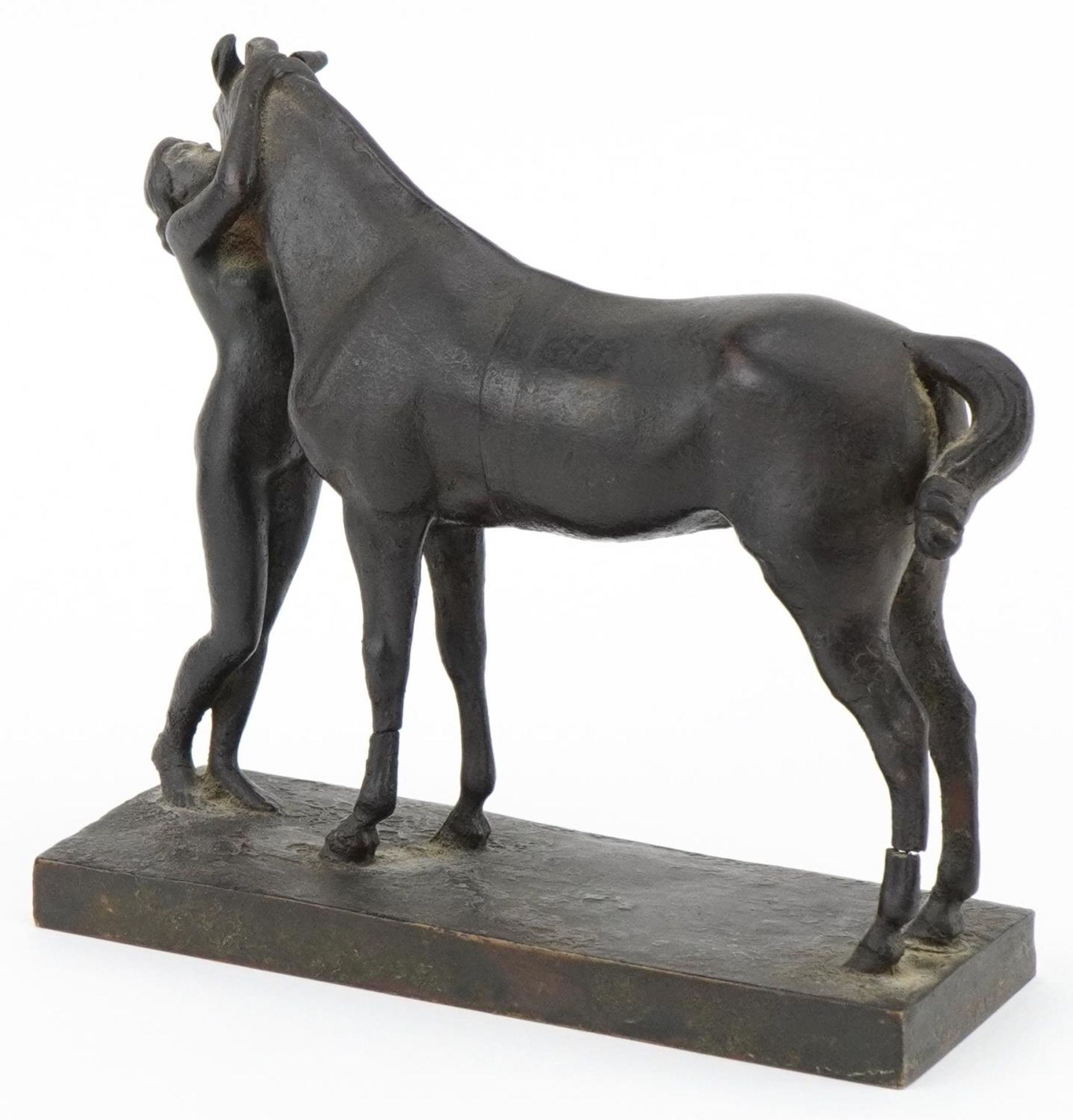 Erich Schmidt-Kestner, 19th century German patinated bronze sculpture, Amazon with Horse, various - Bild 2 aus 5