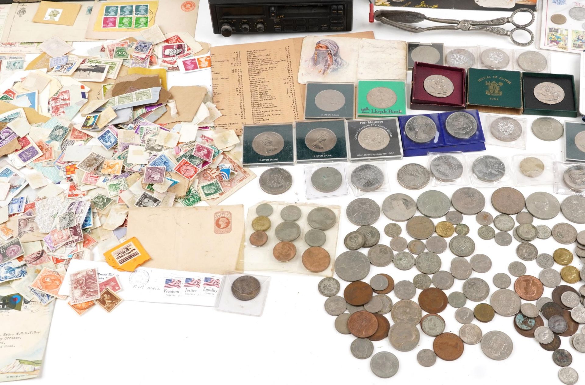 Coins, stamps and sundry items including five pound coins, Spink's coin reference books and silver - Bild 5 aus 12