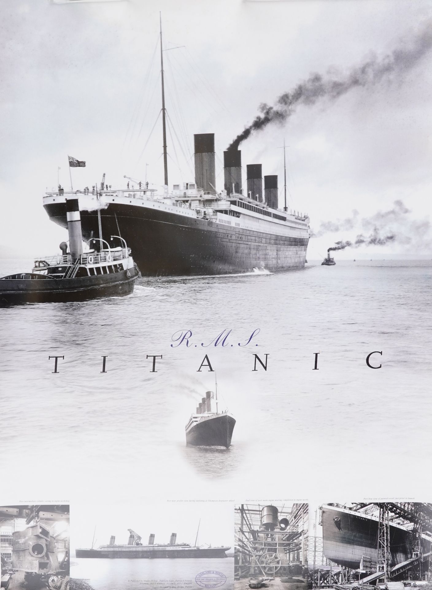 Two shipping interest RMS Titanic posters, the largest 86cm x 63.5cm : For further information on - Image 4 of 5