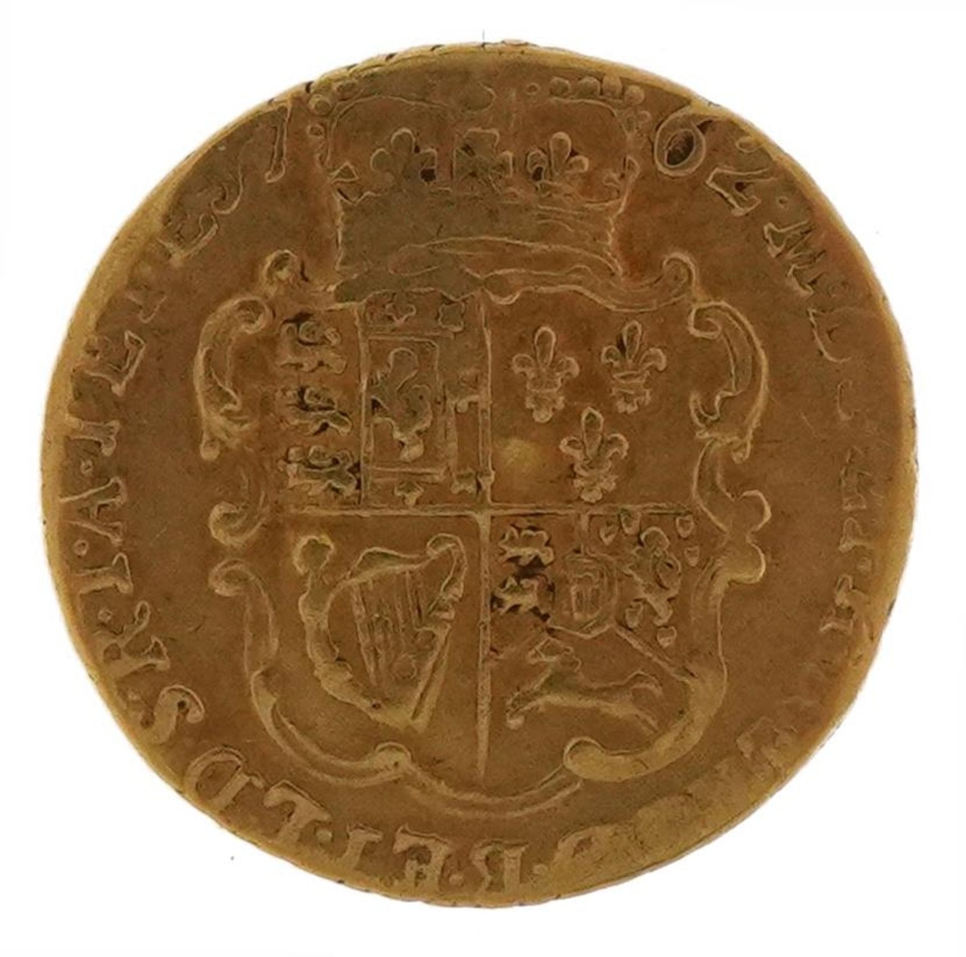 George III 1762 gold 1/4 guinea : For further information on this lot please visit www.