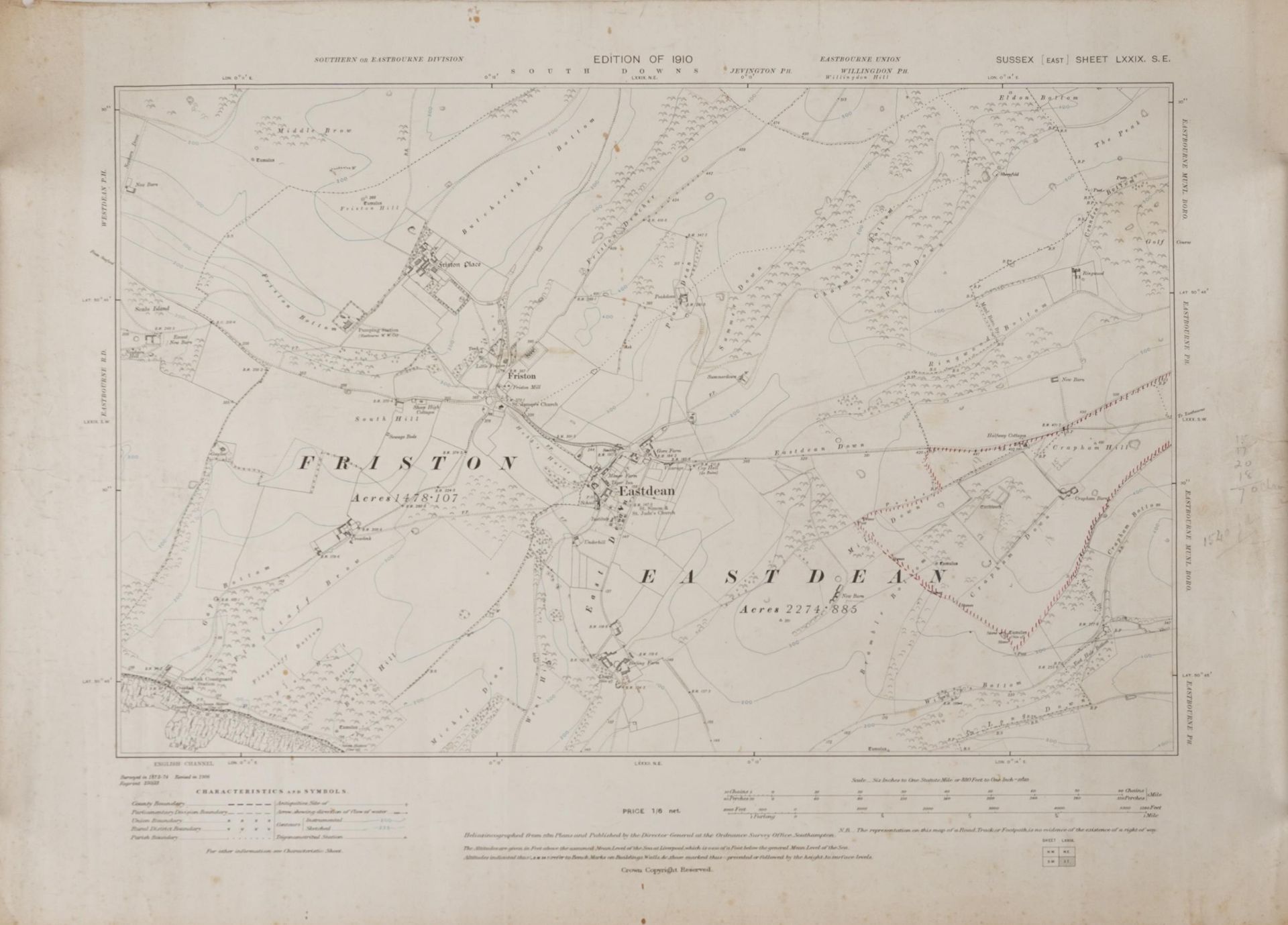 Collection of eleven maps and plans of Eastbourne and surrounding areas for 1930s and later, the - Image 21 of 34