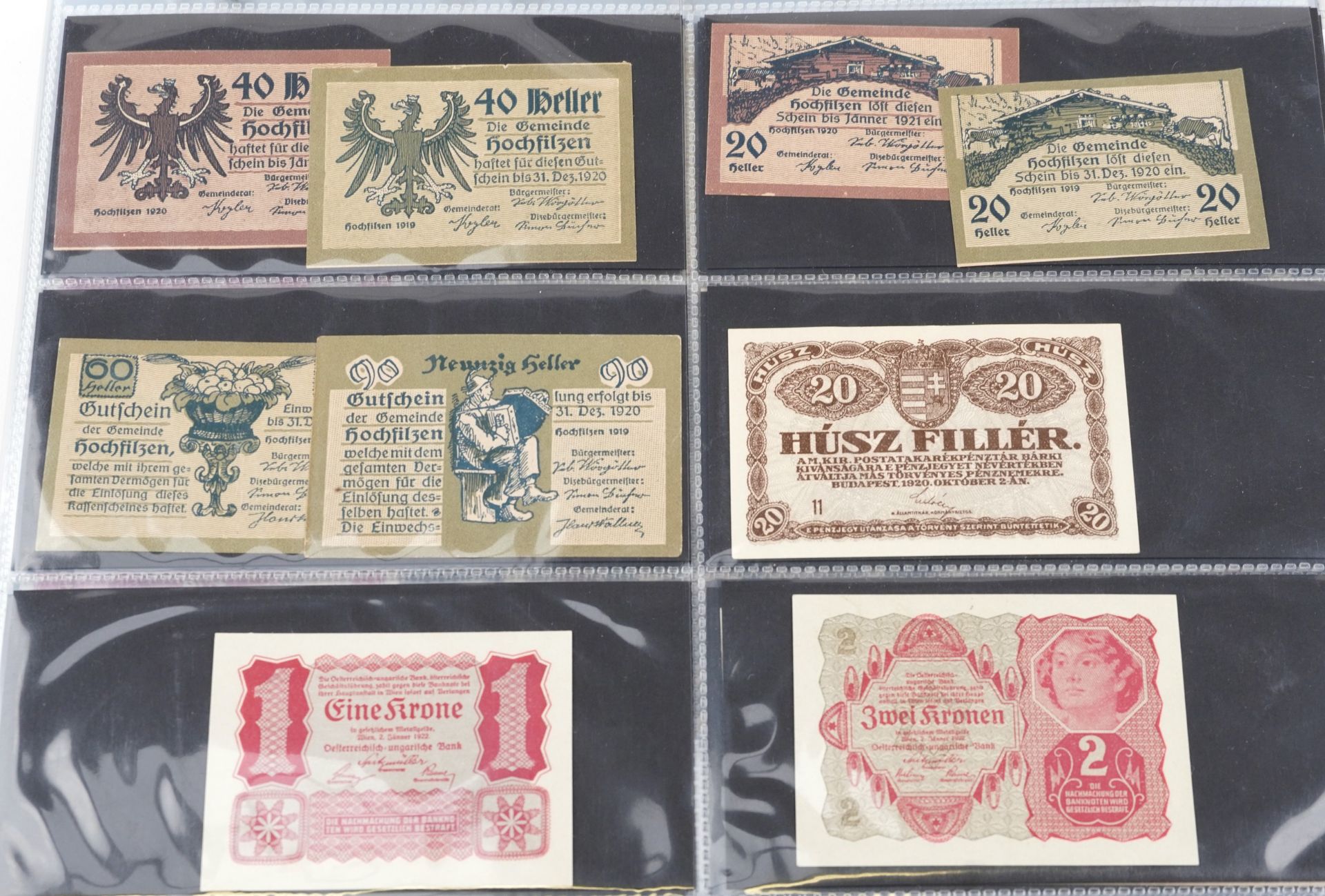 Antique and later world banknotes arranged in an album including China, Germany and Chile : For - Bild 2 aus 13