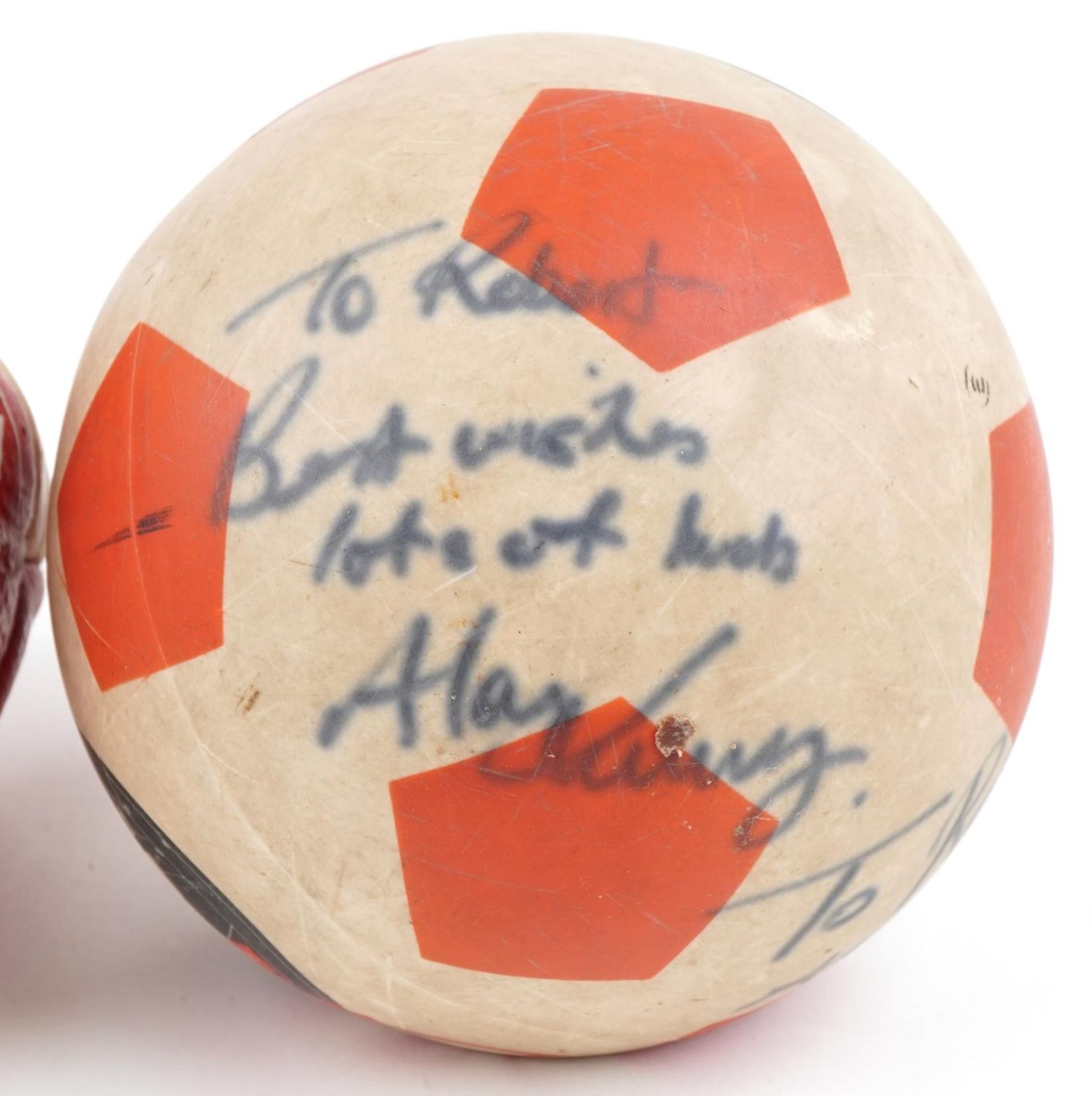 Two 1980s footballing interest Liverpool Football Club signed footballs including the signatures - Bild 3 aus 8