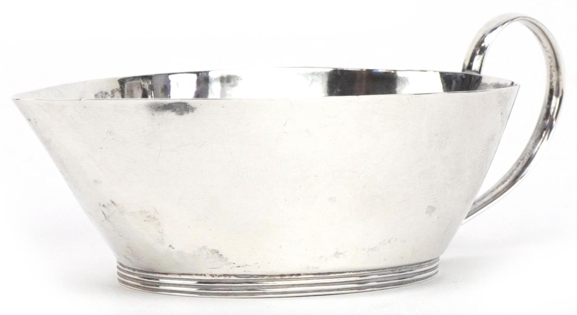 Joseph Rodgers & Sons, Edwardian silver pap boat, Sheffield 1906, 12cm in length, 47.8g : For