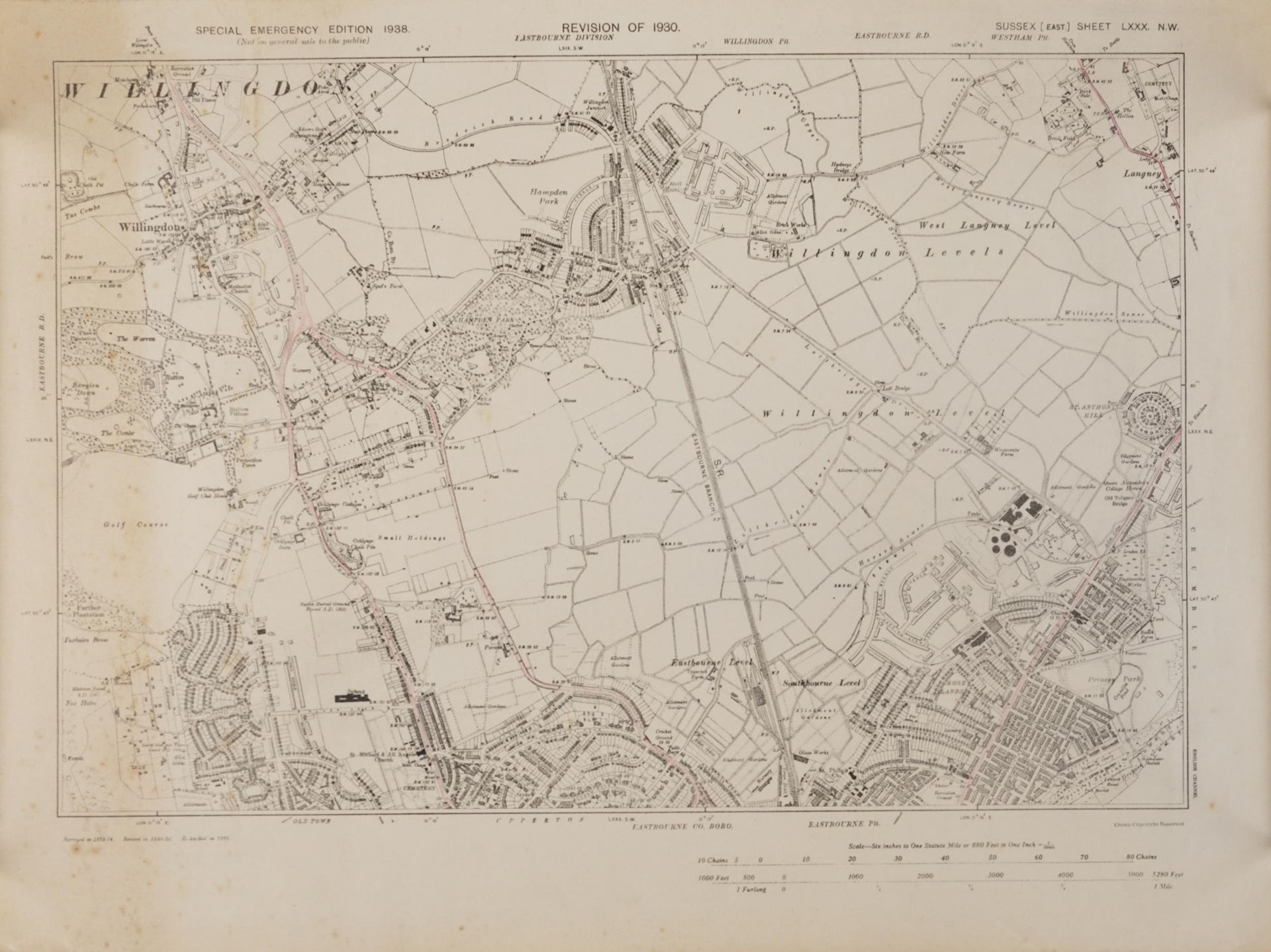 Collection of eleven maps and plans of Eastbourne and surrounding areas for 1930s and later, the - Image 12 of 34