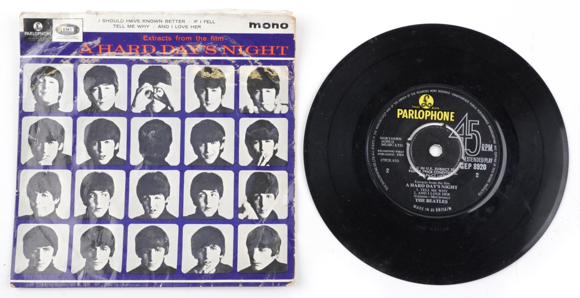 Three The Beatles 45rpm records comprising A Hard Day's Night, The Beatles Hits and Twist and - Image 2 of 5
