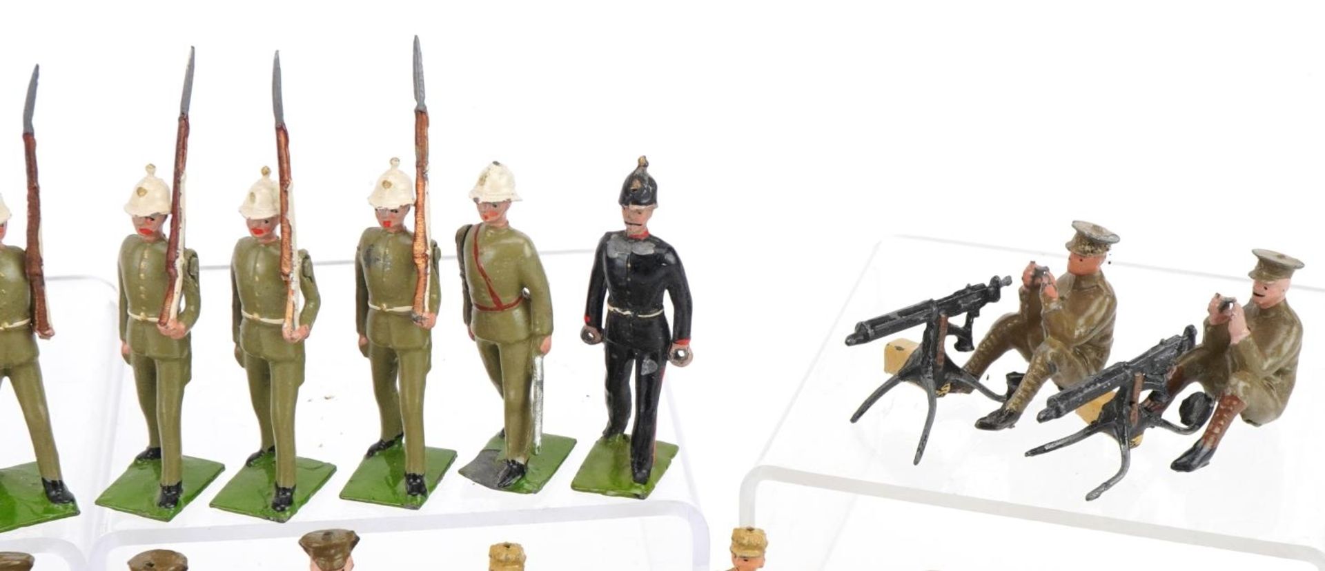 Britains and other hand painted lead soldiers including Royal Army Medical Corps and Army Gunners, - Image 4 of 9