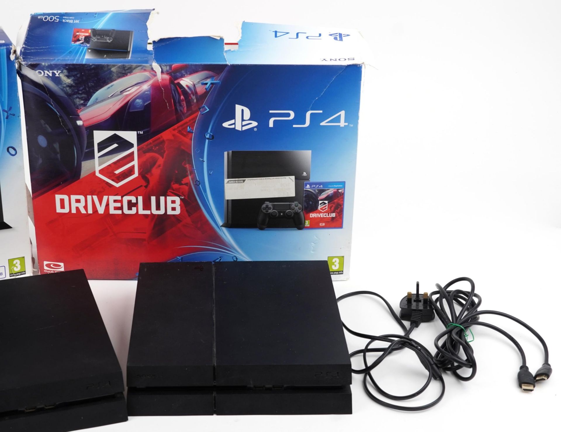 Two Sony PlayStation 4 consoles with boxes and three games comprising UFC 3, Destiny 2 and Harry - Bild 3 aus 3