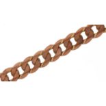 9ct rose gold curb link bracelet, 18cm in length, 9.5g : For further information on this lot