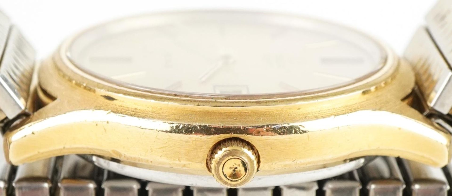 Omega, gentlemen's Omega Deville wristwatch with date aperture and paperwork, the case 35mm wide : - Image 5 of 6