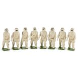 Eight Britains hand painted lead Firefighters of The Royal Airforce : For further information on