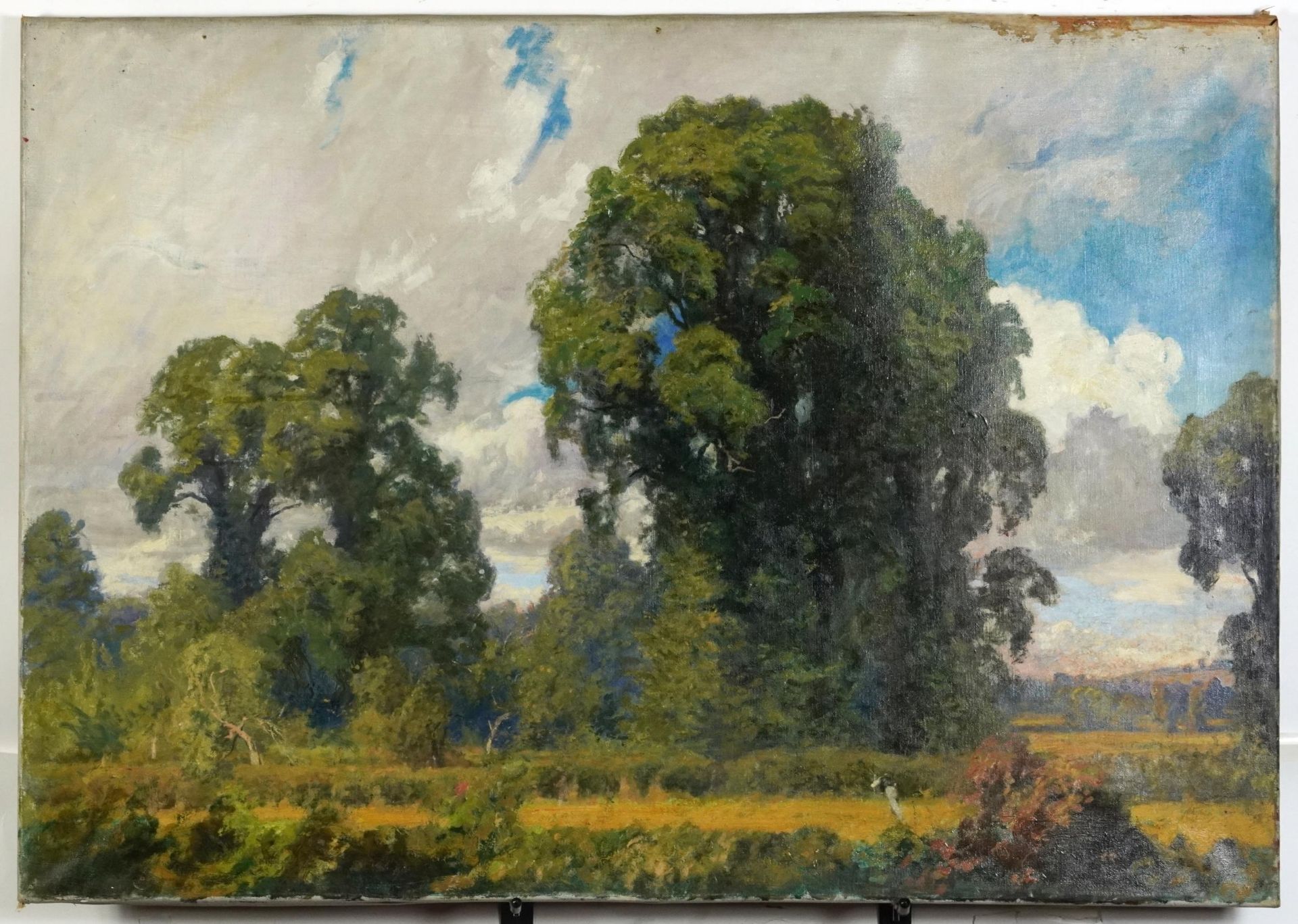 Attributed to Sir Arthur Ernest Streeton - Landscape with figure harvesting, unfinished Australian - Bild 2 aus 4