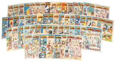 Collection of 1930s Mickey Mouse Weekly magazines, various volumes and issues : For further