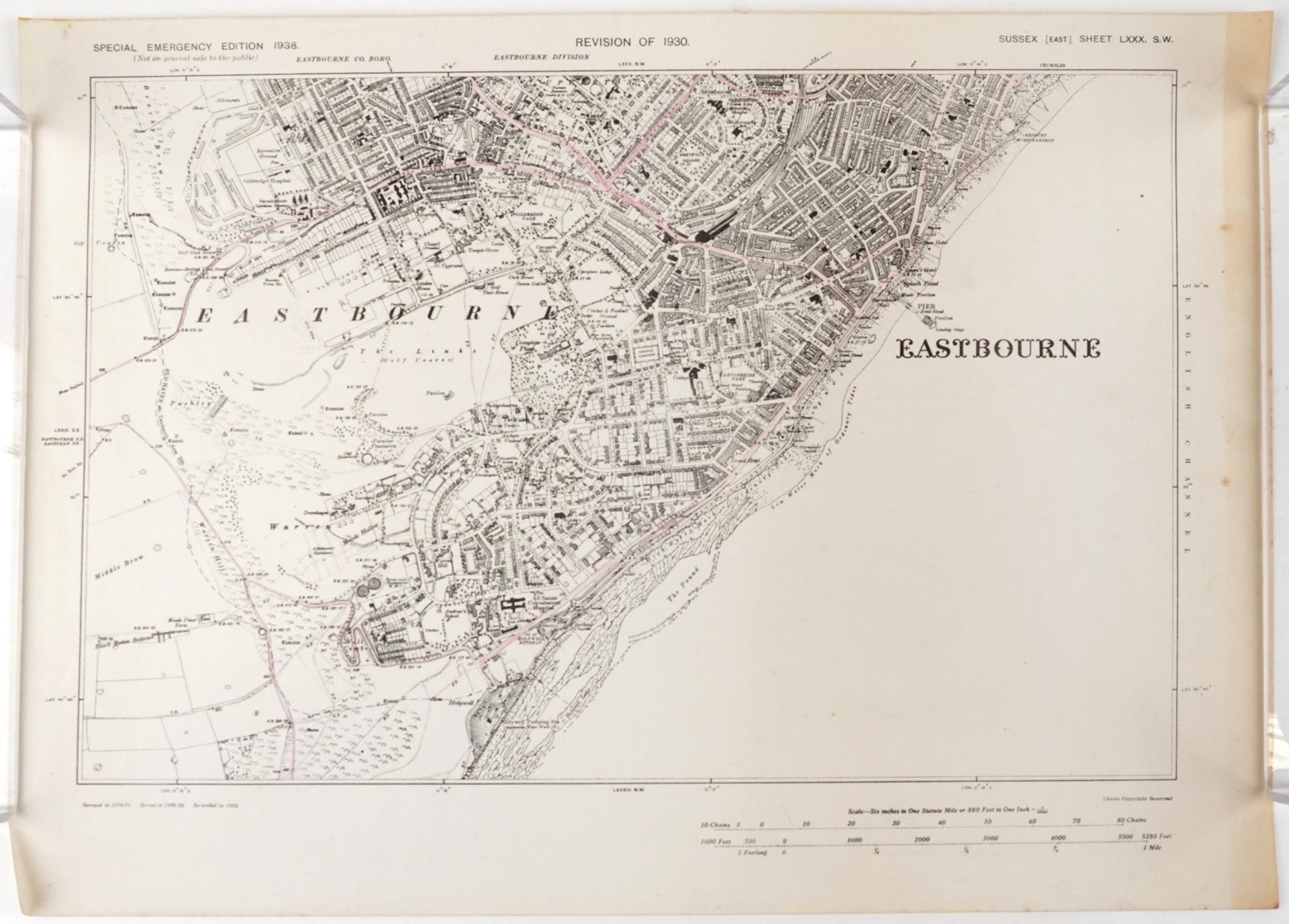 Collection of eleven maps and plans of Eastbourne and surrounding areas for 1930s and later, the - Image 10 of 34