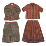 Vintage Jaeger blouse and skirt set, size 12 together with a vintage Jaeger skirt suit, size 12-14 :