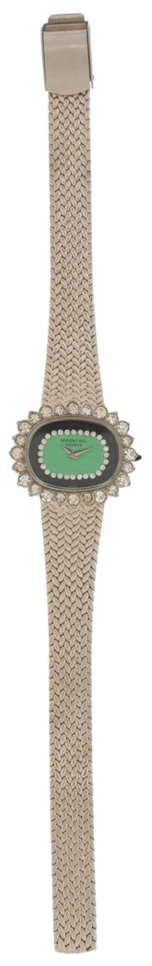 Raymond Weil, ladies wristwatch with clear stone bezel, 29mm wide : For further information on - Image 2 of 5