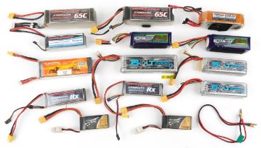 Collection of radio controlled battery packs including Thunder Power and Nano-tech : For further