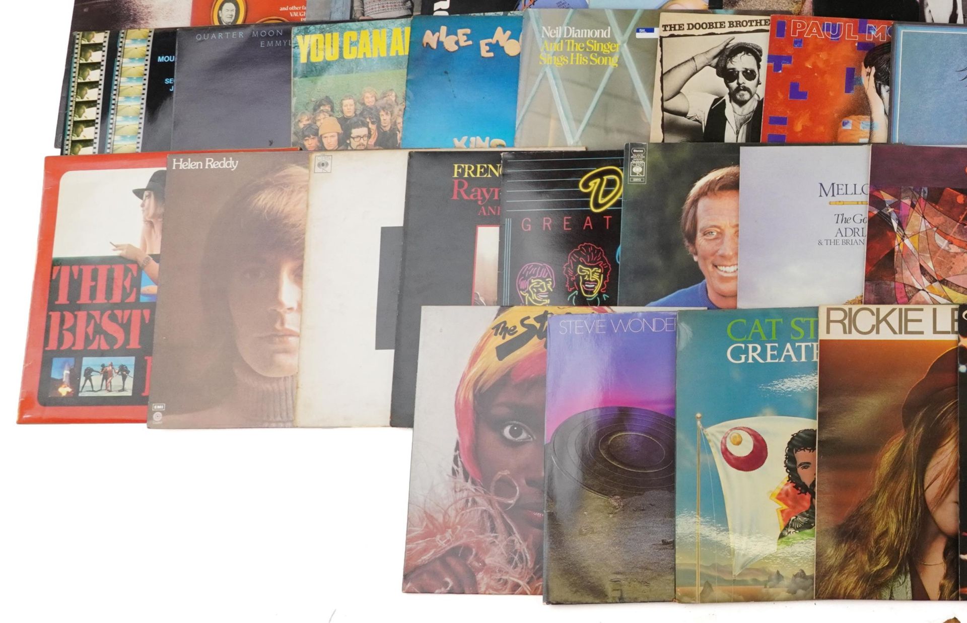 Vinyl LP records including The Eagles, Paul McCartney, The Doobie Brothers, David Bowie, Elton John, - Image 4 of 5