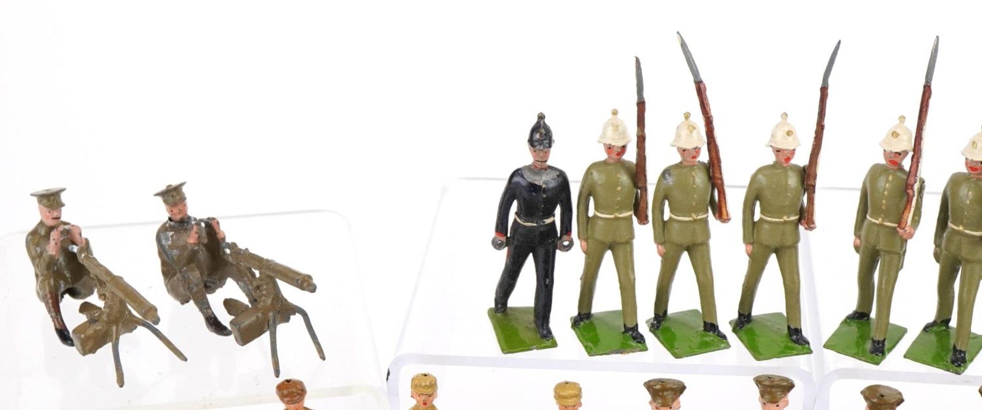 Britains and other hand painted lead soldiers including Royal Army Medical Corps and Army Gunners, - Image 3 of 9