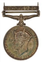 British military World War II General Service medal with Malaya bar awarded to 22665589PTE.N.C.