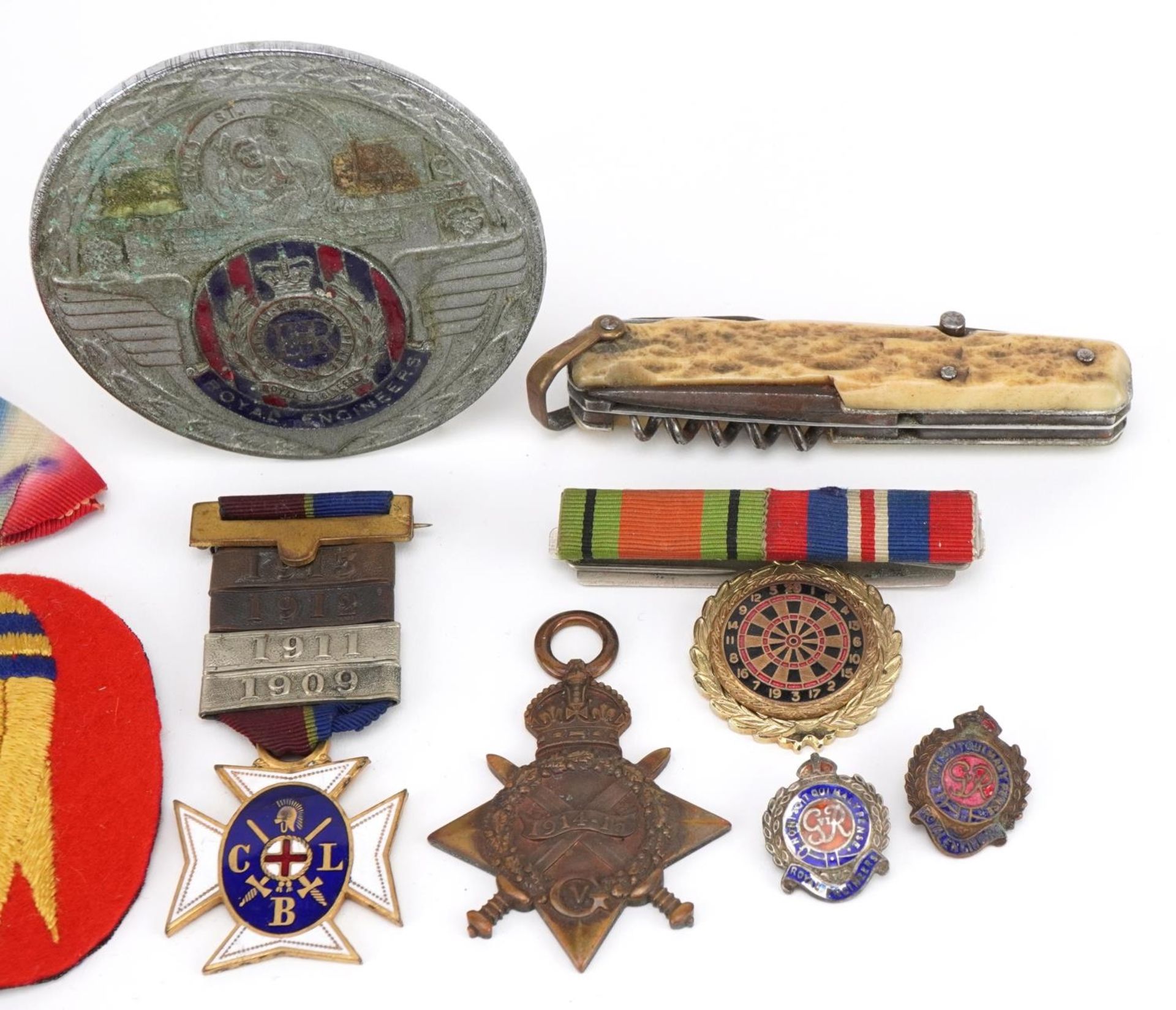 Militaria including World War I 1914-15 Star awarded to 1124,2-CPL.S.F.WEEKES.R.E., Royal - Image 3 of 4