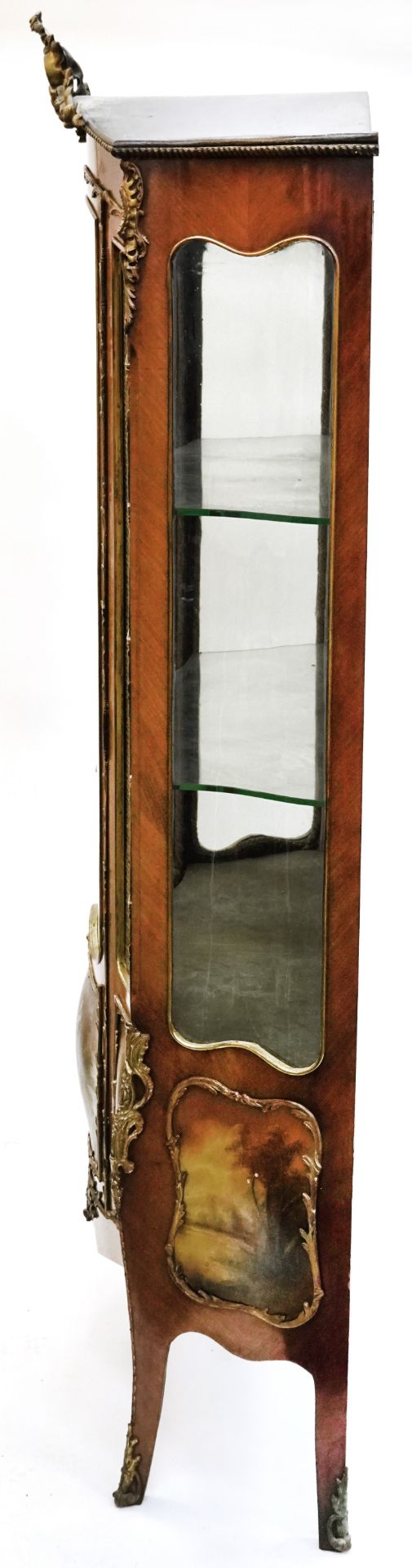 French Louis XV style ormolu mounted kingwood Bombe Vitrine having central glazed doors and side - Image 2 of 10