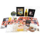 Elvis Presley collectables including collector's plate and framed CD display : For further