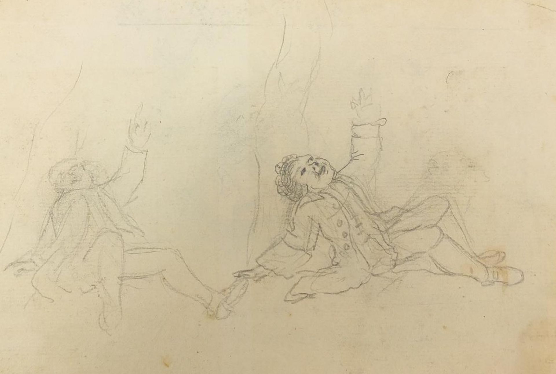 School of George Hayter - Classical figures, children and gentlemen wearing uniform, five pencil - Image 6 of 17