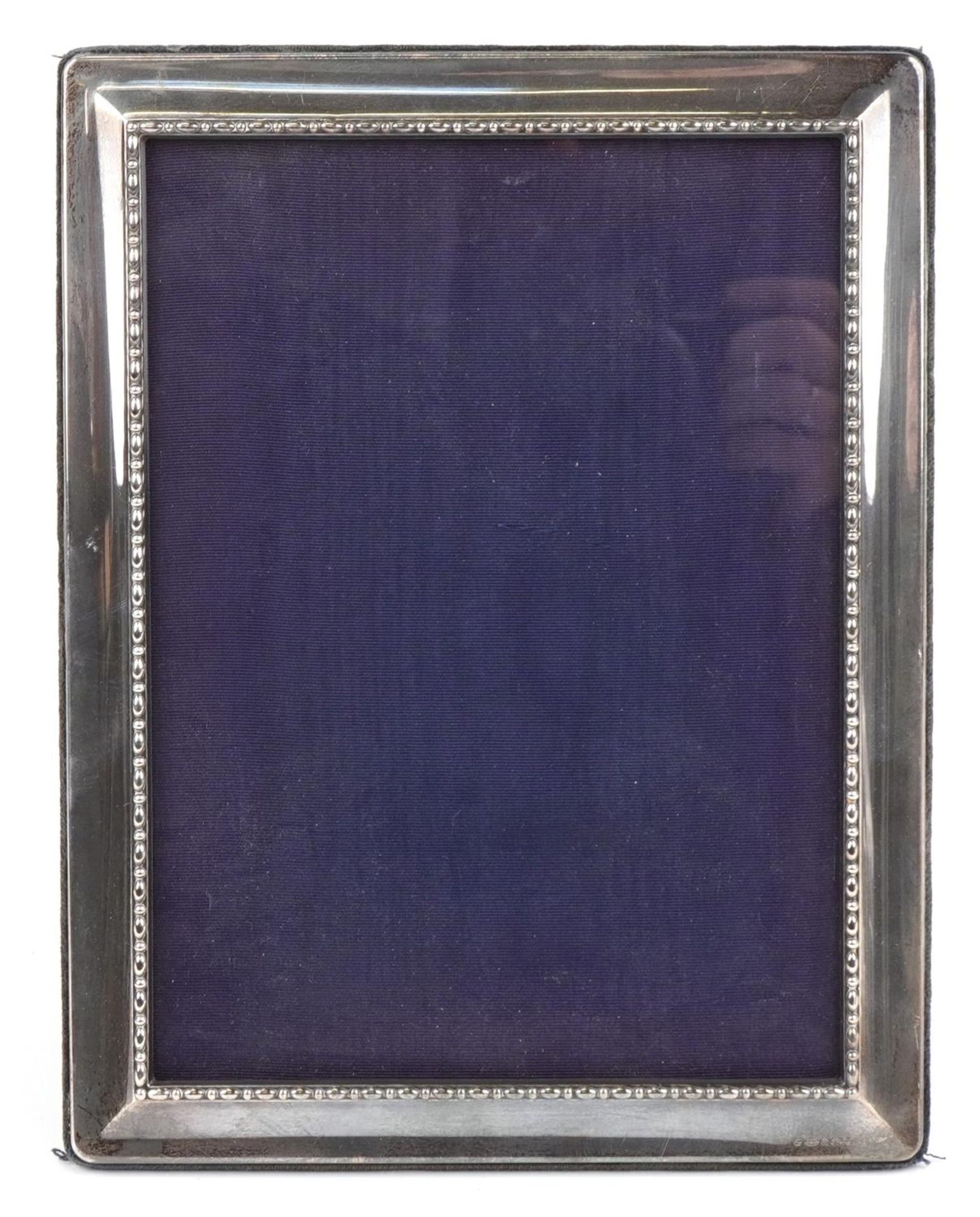 Carrs, Elizabeth II rectangular silver easel photo frame, Sheffield 2000, 23.5cm x 18.5cm : For