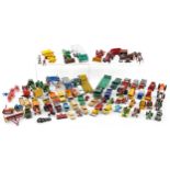 Large collection of predominantly vintage diecast vehicles including Lesney, Matchbox and Dinky Toys