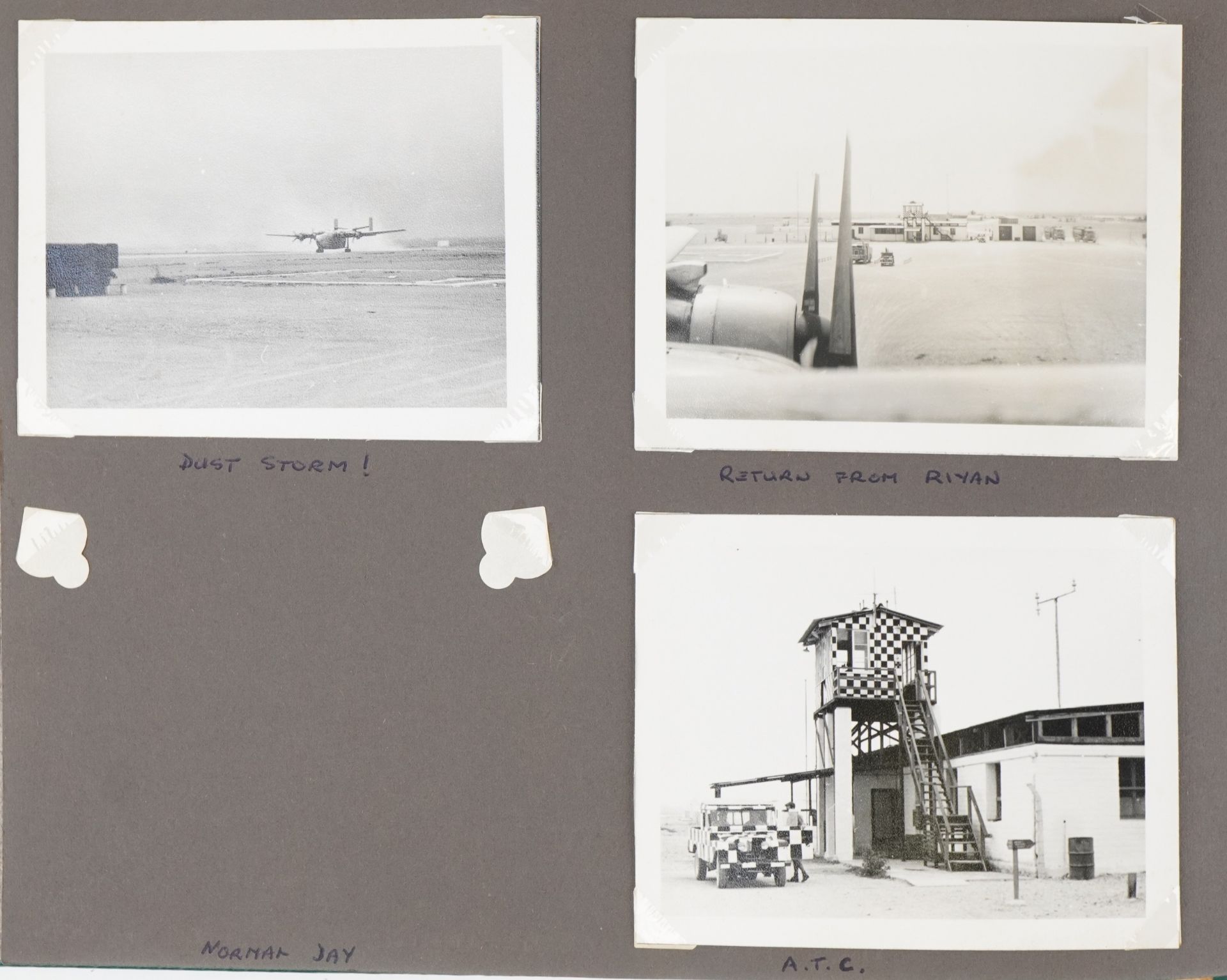 Military interest photographs arranged in an album relating to Royal Air Force Salalah, Dhofar, - Image 12 of 28