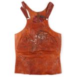 Plein Sud leather and studded vest, size 8-10 : For further information on this lot please visit