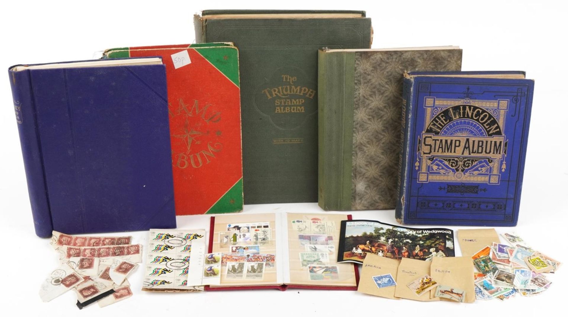 Collection of 19th century and later British and world stamps, predominantly arranged in albums