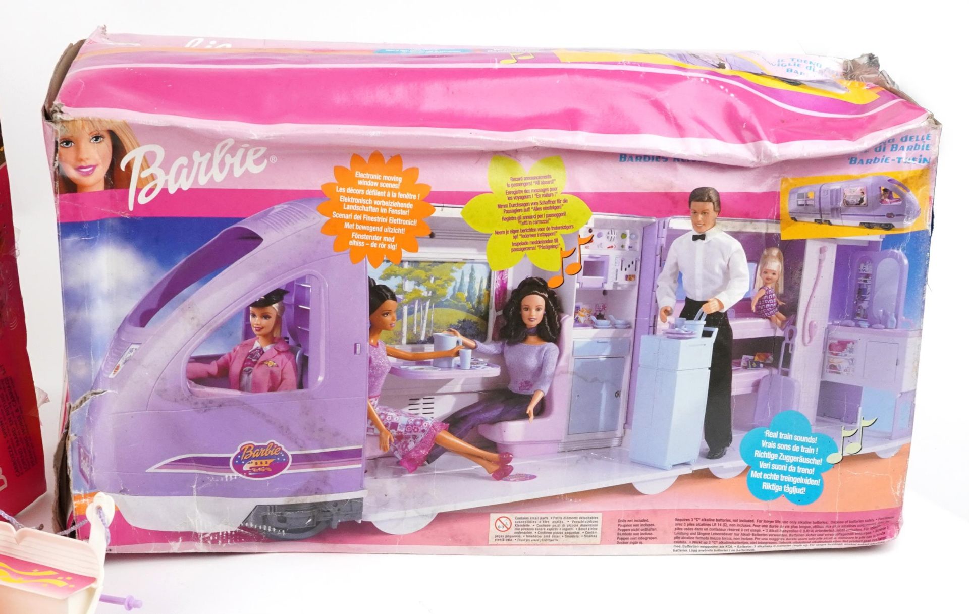 Vintage Barbie toys, two with boxes, comprising Barbie Travel Train, Prancing Horse & Carriage set - Bild 4 aus 4