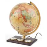 Replogle electric desk globe with barometer, thermometer and hydrometer, 38.5cm high : For further