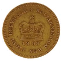 George III 1803 gold 1/3 guinea : For further information on this lot please visit www.
