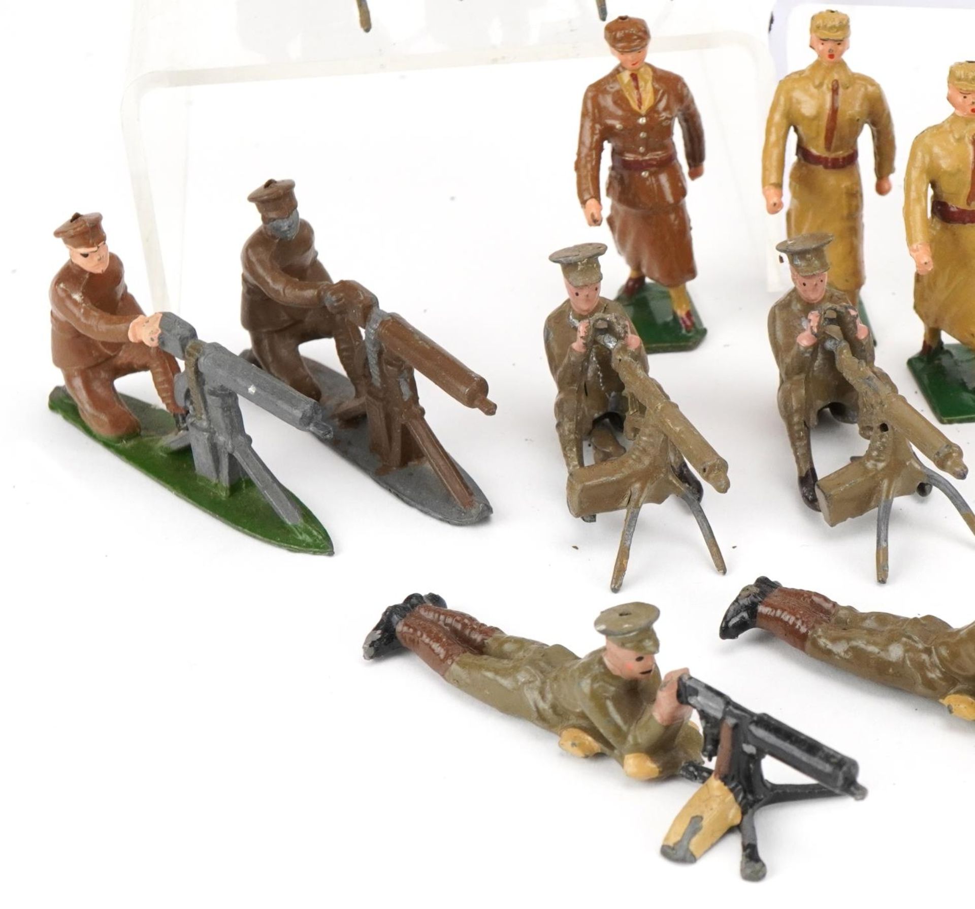Britains and other hand painted lead soldiers including Royal Army Medical Corps and Army Gunners, - Image 5 of 9