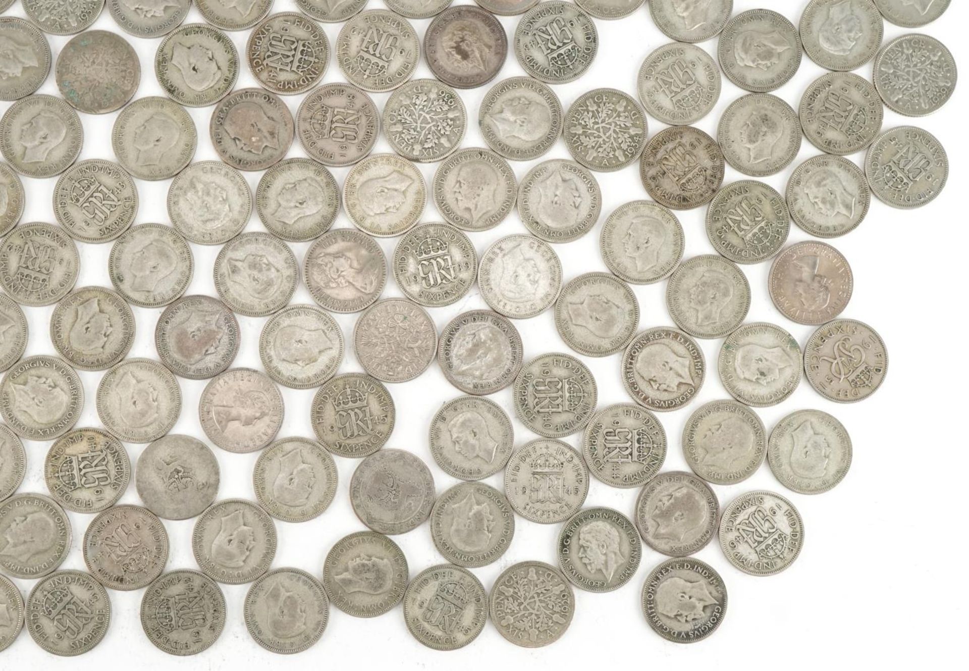 Collection of British pre decimal, pre 1947 sixpences, 545g : For further information on this lot - Image 5 of 5