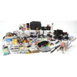 Collection of radio controlled mechanics and accessories including battery packs, wires and