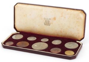 Elizabeth II 1953 specimen coin set with fitted case by The Royal Mint : For further information