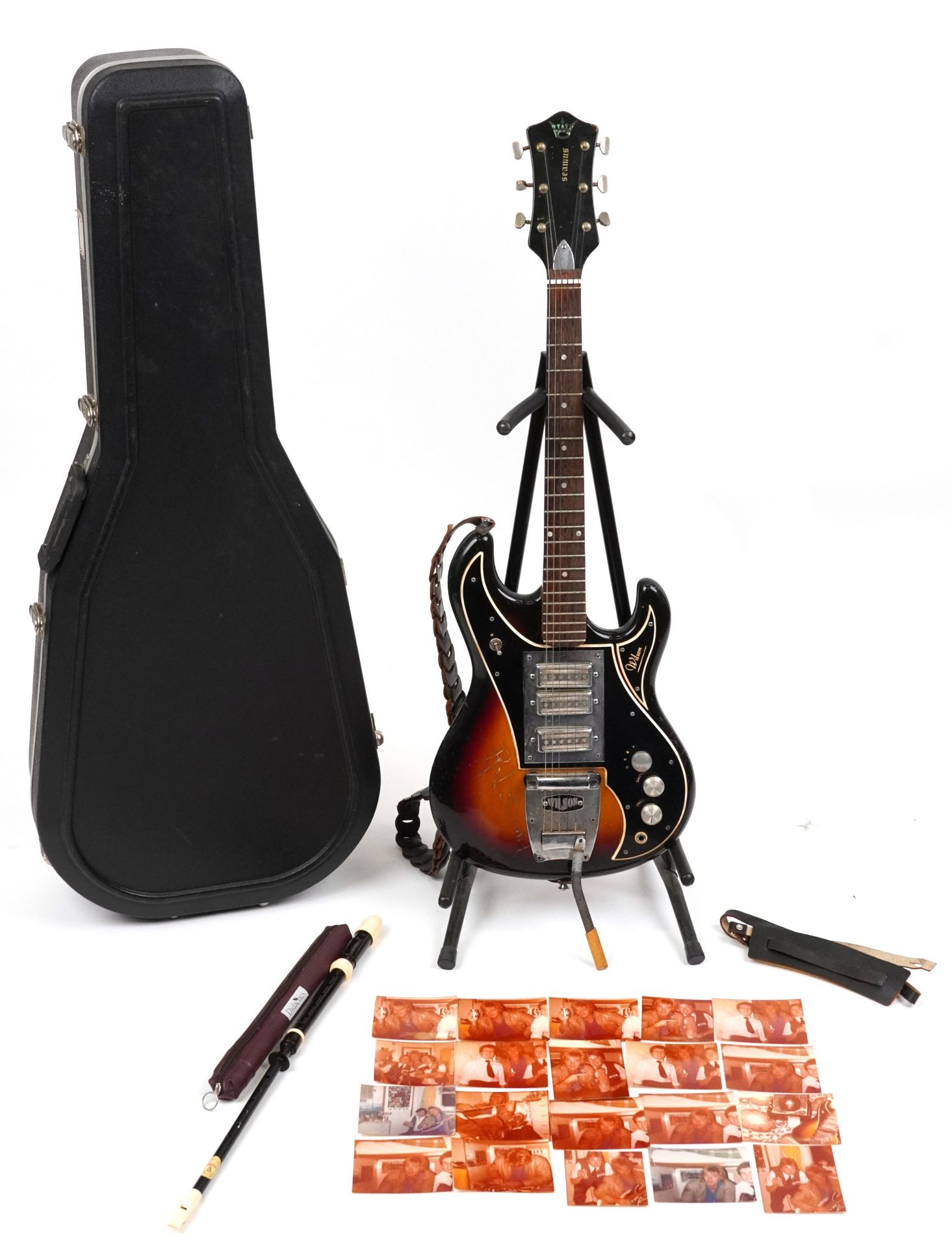 Rod Stewart interest Seamus six string electric guitar engrave Rod Stewart by Rod Stewart whilst - Image 3 of 8