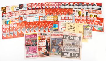 Collection of sporting interest predominantly football ephemera including Manchester United