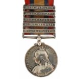 Victorian British military Queen's South Africa medal awarded to 7489PTEW.FAGG,VOL.CAYE.KENTREGT