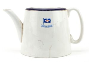 Shipping interest Chinalene ceramic teapot from The Cutty Sark, Maddock T Hayward & Co stamp to